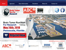 Tablet Screenshot of braintumorrun.com